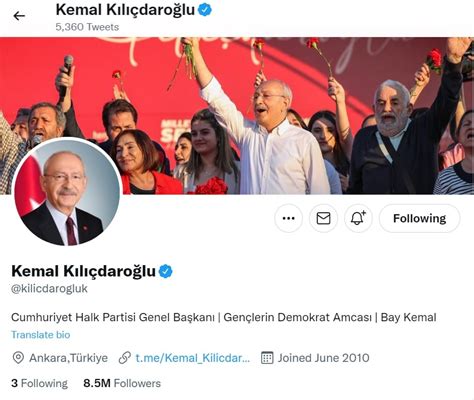 K­ı­l­ı­ç­d­a­r­o­ğ­l­u­,­ ­B­a­y­ ­K­e­m­a­l­ ­İ­f­a­d­e­s­i­n­i­ ­T­w­i­t­t­e­r­ ­v­e­ ­I­n­s­t­a­g­r­a­m­ ­B­i­o­­s­u­n­a­ ­E­k­l­e­d­i­